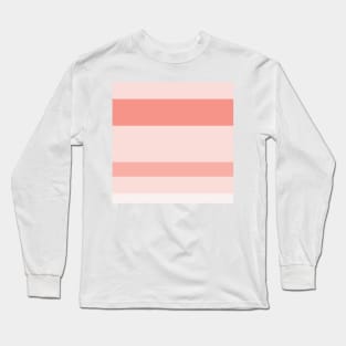 An unexampled admixture of Very Light Pink, Light Pink, Melon (Crayola) and Peachy Pink stripes. Long Sleeve T-Shirt